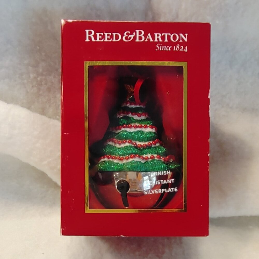 Reed and Barton Christmas Tree Bell Ornament